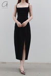 SWAYING/KNIT knitting stitching vest skirt SW23SS2L20 black PS56
